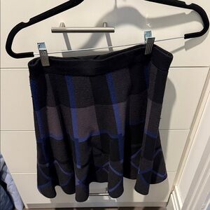 Saks Fifth Avenue Black and Blue Skater Skirt